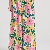 Pantaloni Funky Buddha Wide Leg All Over Printed